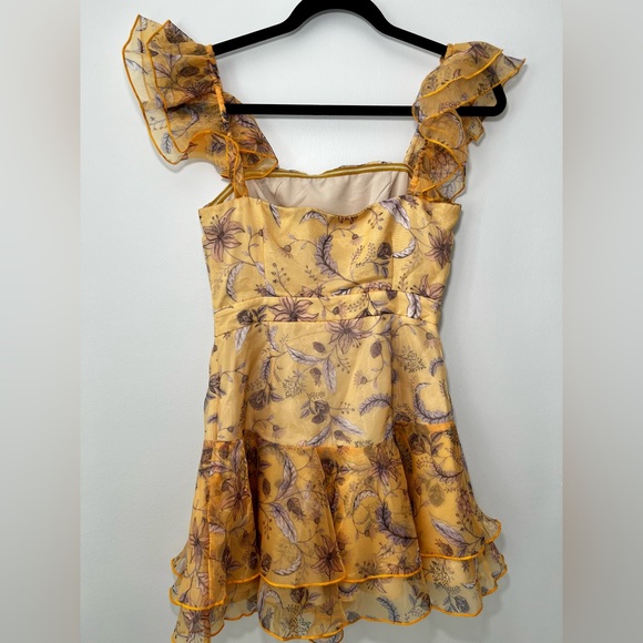 Sunshine Yellow Organza Floral Ruffle Dress from TOBI - Picture 5 of 5